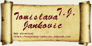 Tomislava Janković vizit kartica